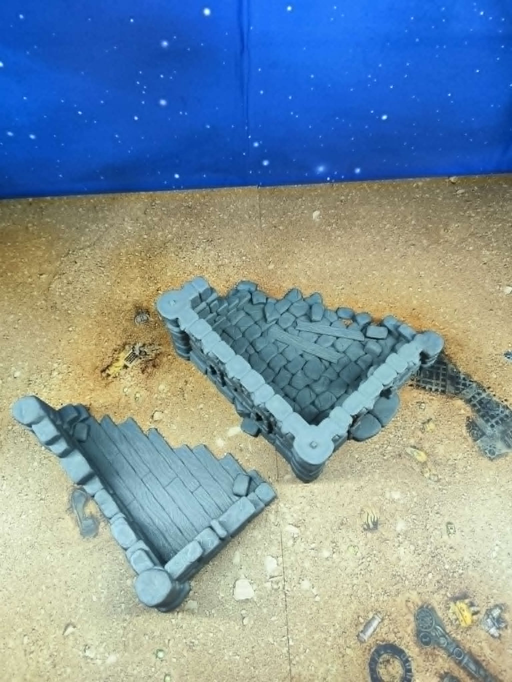 Old Castle : Maison de pierre en ruine pour wargame
