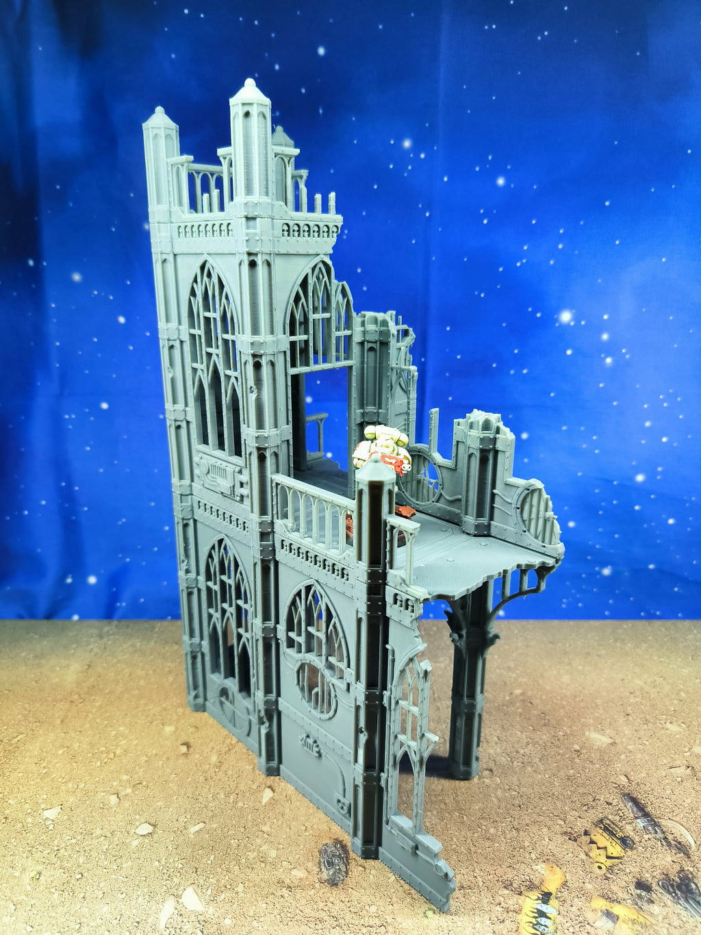 Templaris : Avant Est Cathédrale gothique en ruine pour wargame