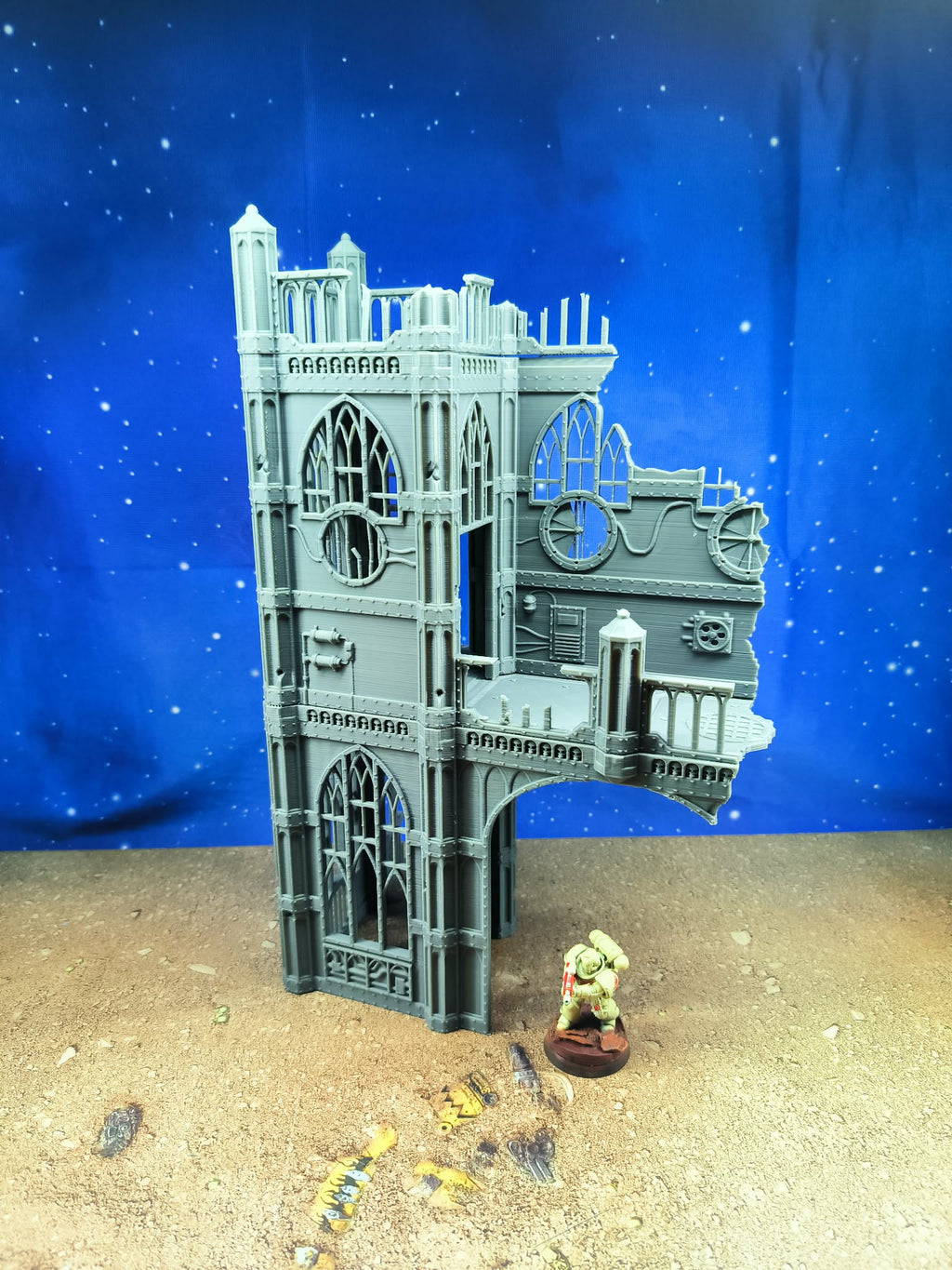 Templaris : Avant Ouest Cathédrale gothique en ruine pour wargame