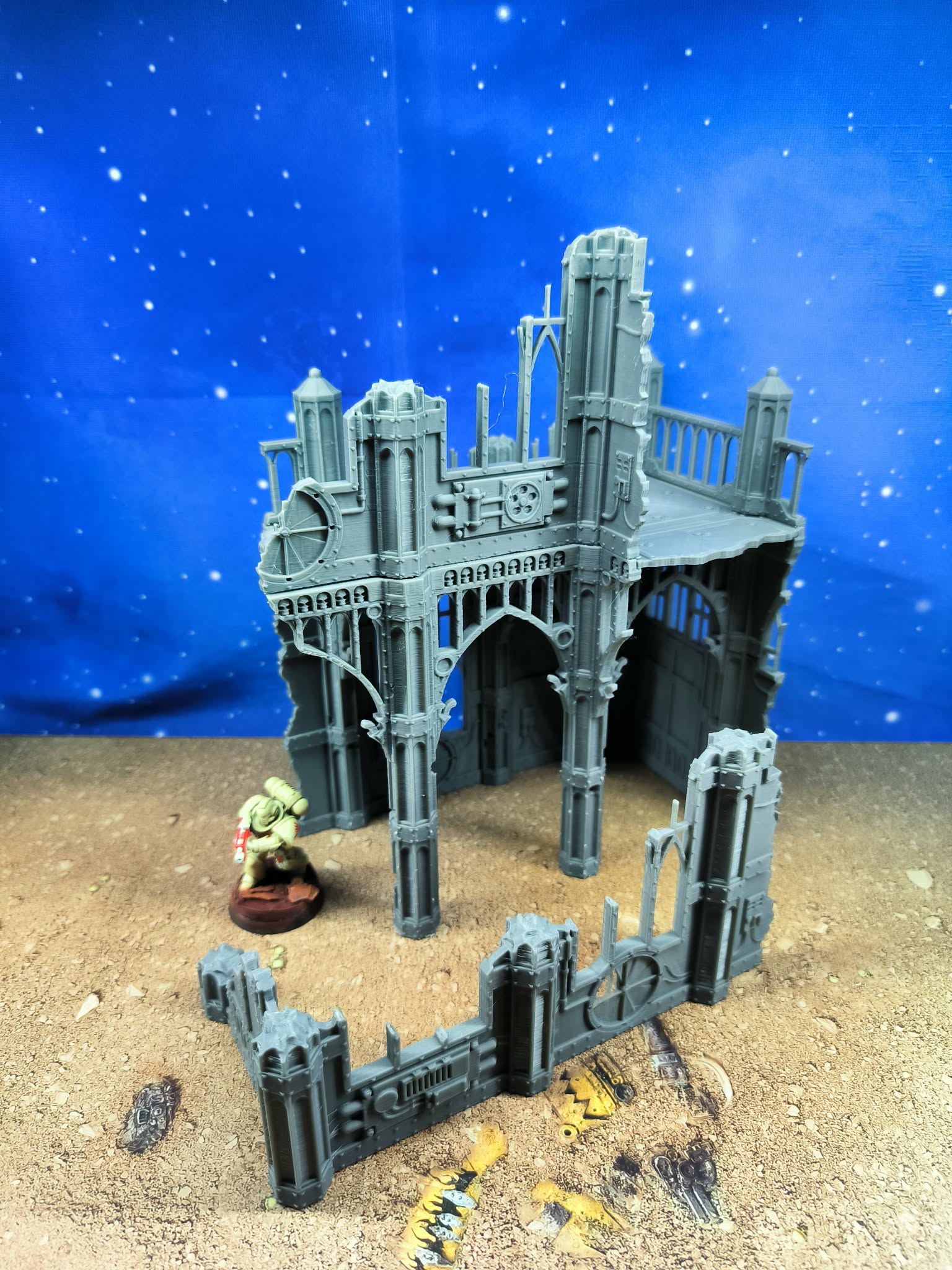Templaris : Arrière Ouest Cathédrale gothique en ruine pour wargame