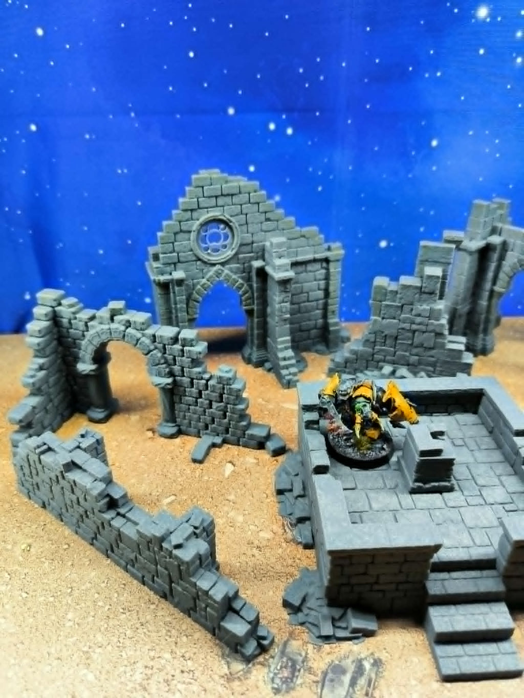Ancient Ruins : set de murs de pierre en ruines pour wargame 1