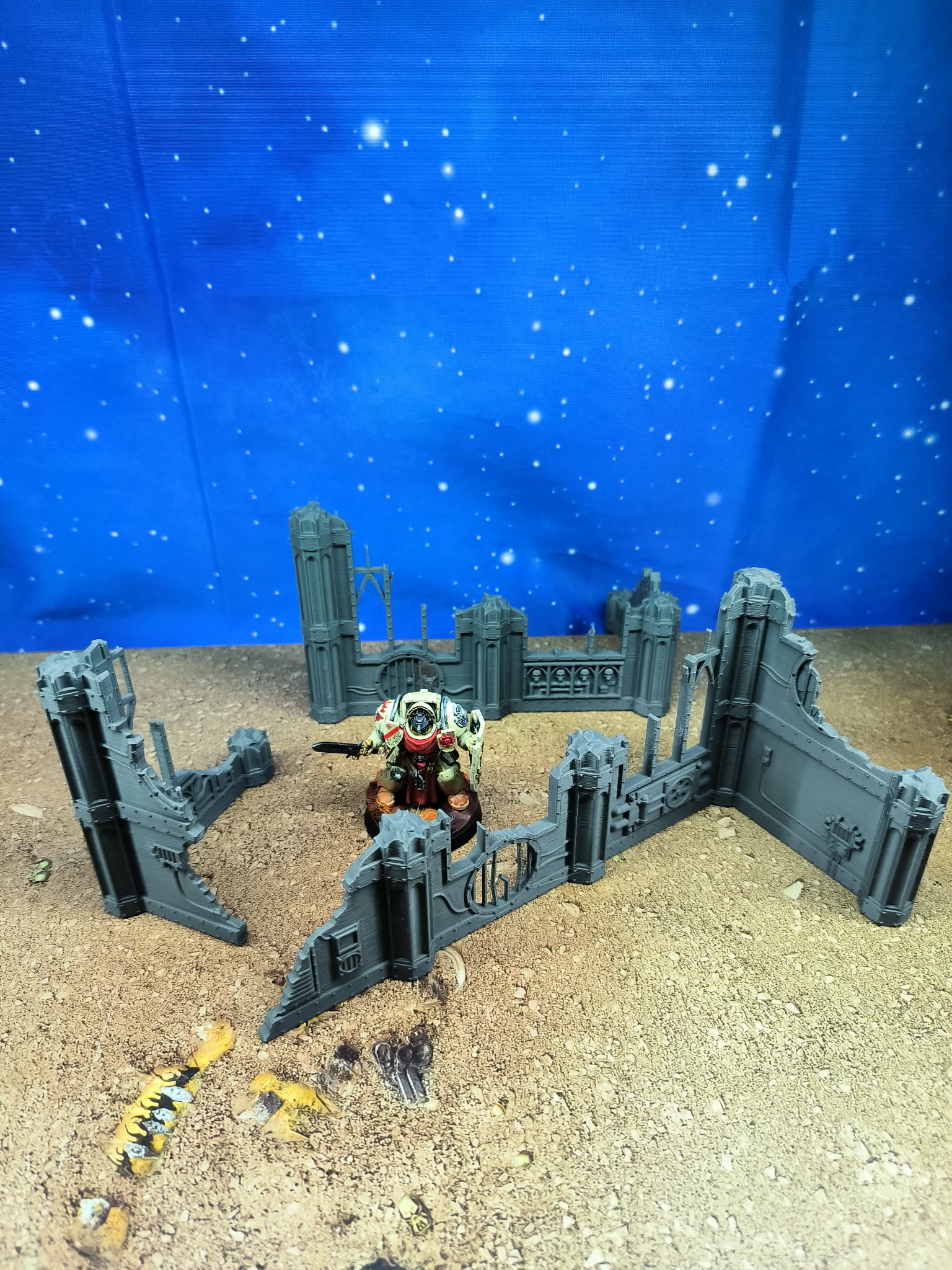 Templaris : Murs gothiques en ruine pour wargame 1