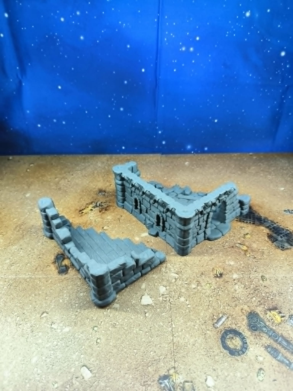 Old Castle : Maison de pierre en ruine pour wargame