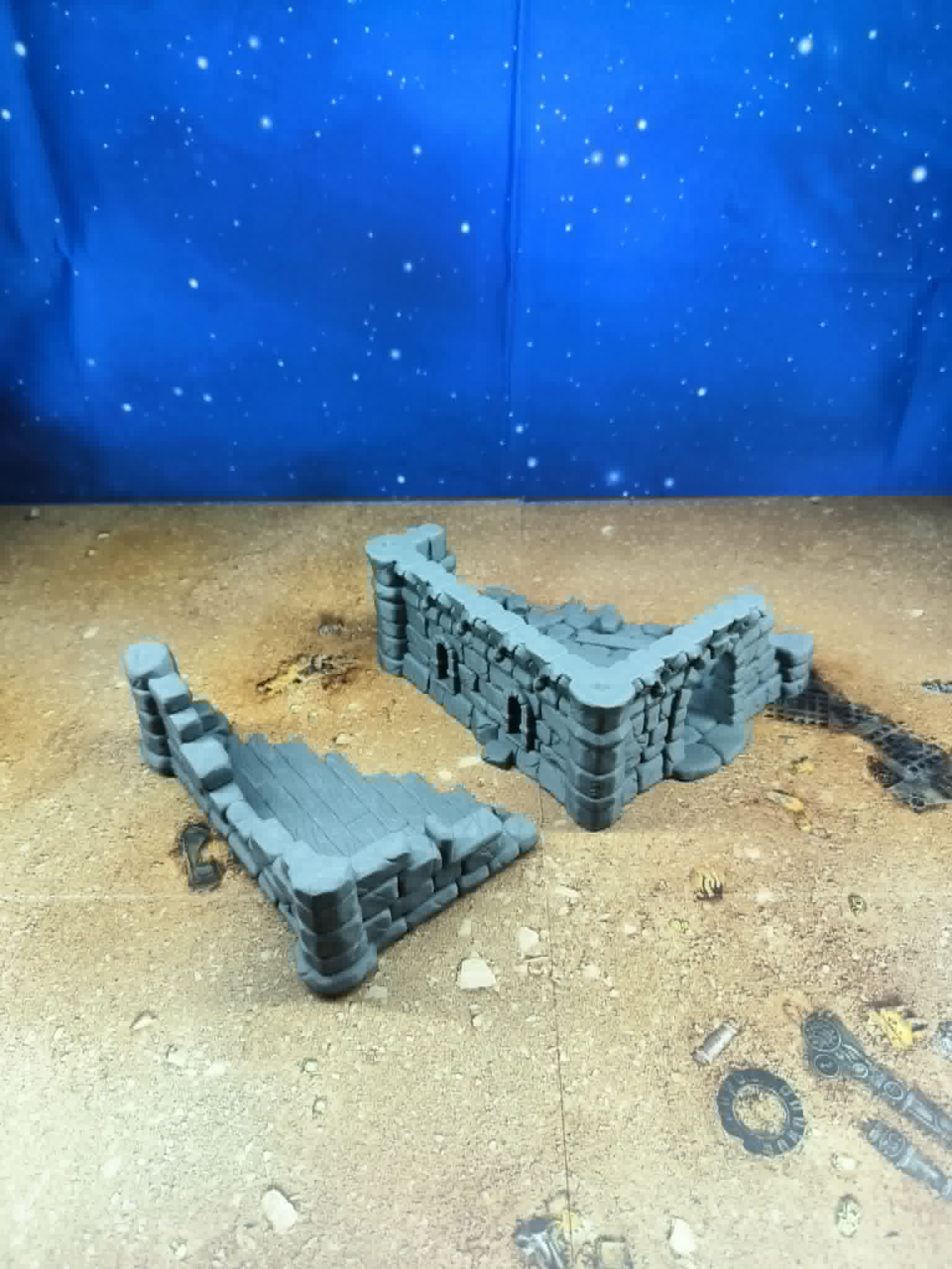 Old Castle : Maison de pierre en ruine pour wargame