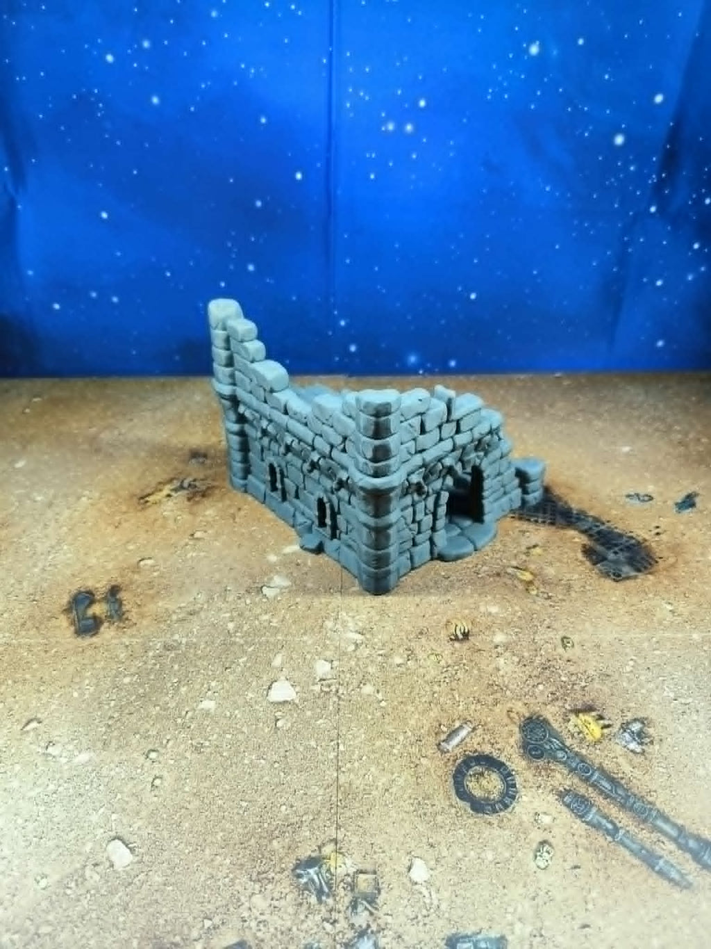 Old Castle : Maison de pierre en ruine pour wargame