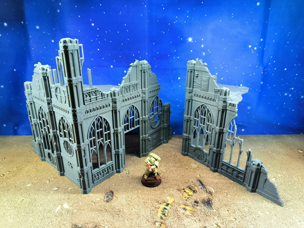 Templaris : Librairie gothique en ruine pour wargame