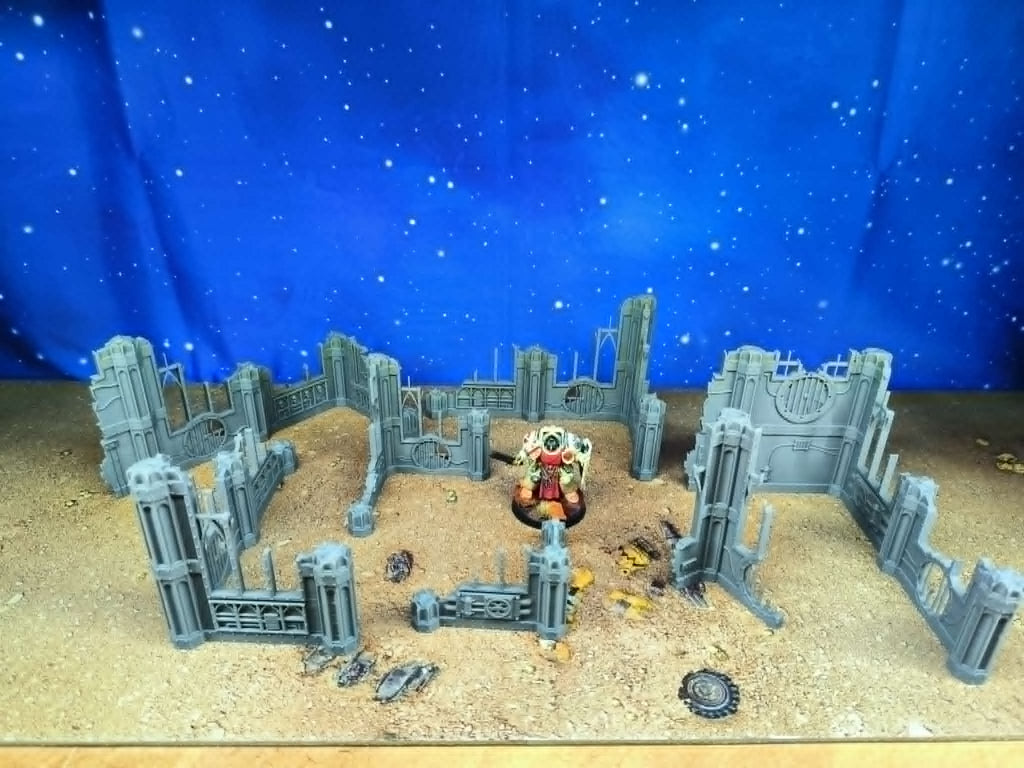 Templaris : Murs gothiques en ruine pour wargame 2