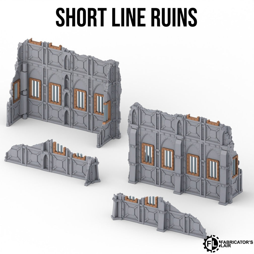 Armored Foldable V11 : set décors militaires pliants en ruine pour table de jeu wargame