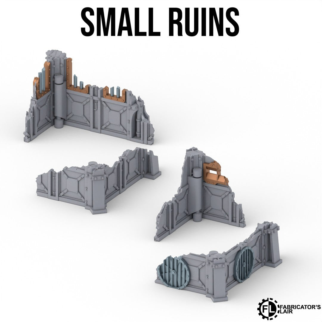 Armored Foldable V11 : set décors militaires pliants en ruine pour table de jeu wargame