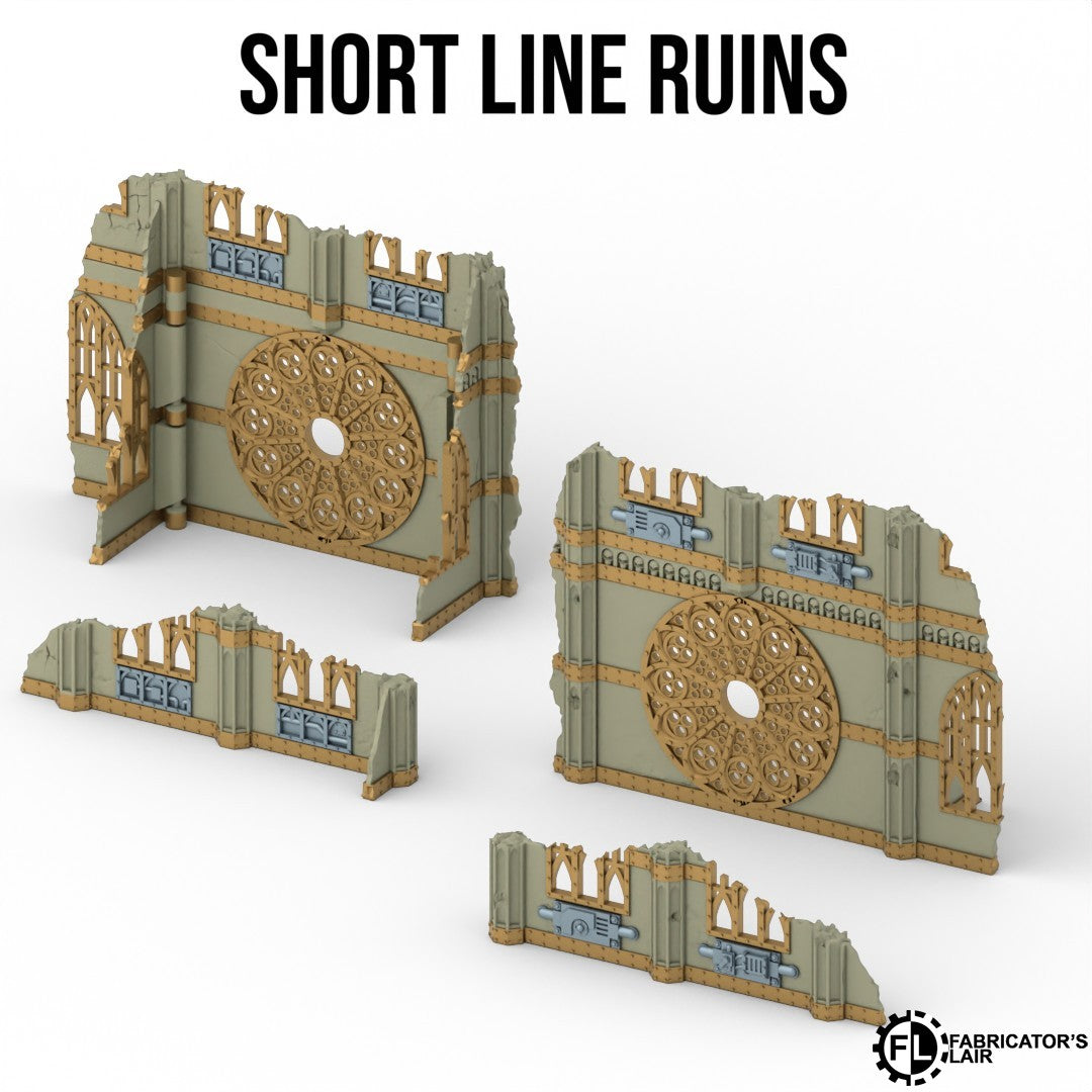 Gothic Foldable V11 : set décors gothiques pliants en ruine pour table de jeu wargame
