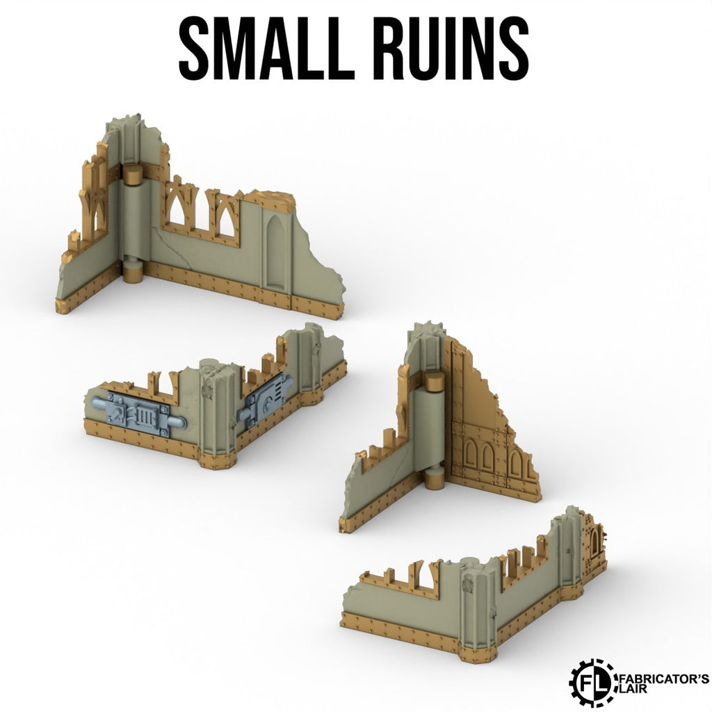 Gothic Foldable V11 : set décors gothiques pliants en ruine pour table de jeu wargame
