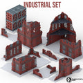 Indus Foldable V11 : set décors industriels pliants en ruine pour table de jeu wargame