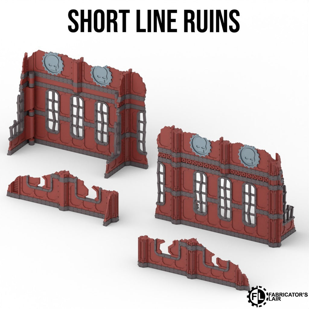 Indus Foldable V11 : set décors industriels pliants en ruine pour table de jeu wargame