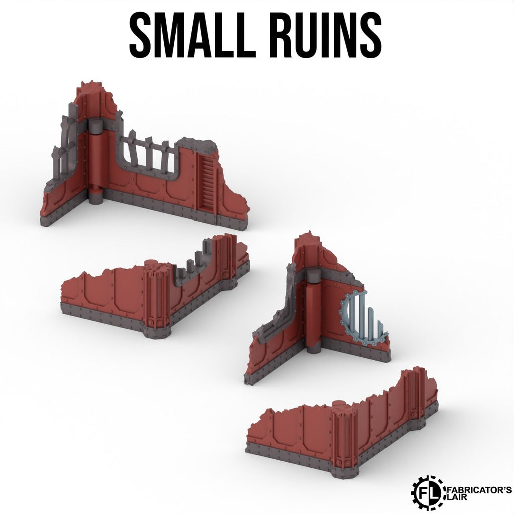Indus Foldable V11 : set décors industriels pliants en ruine pour table de jeu wargame