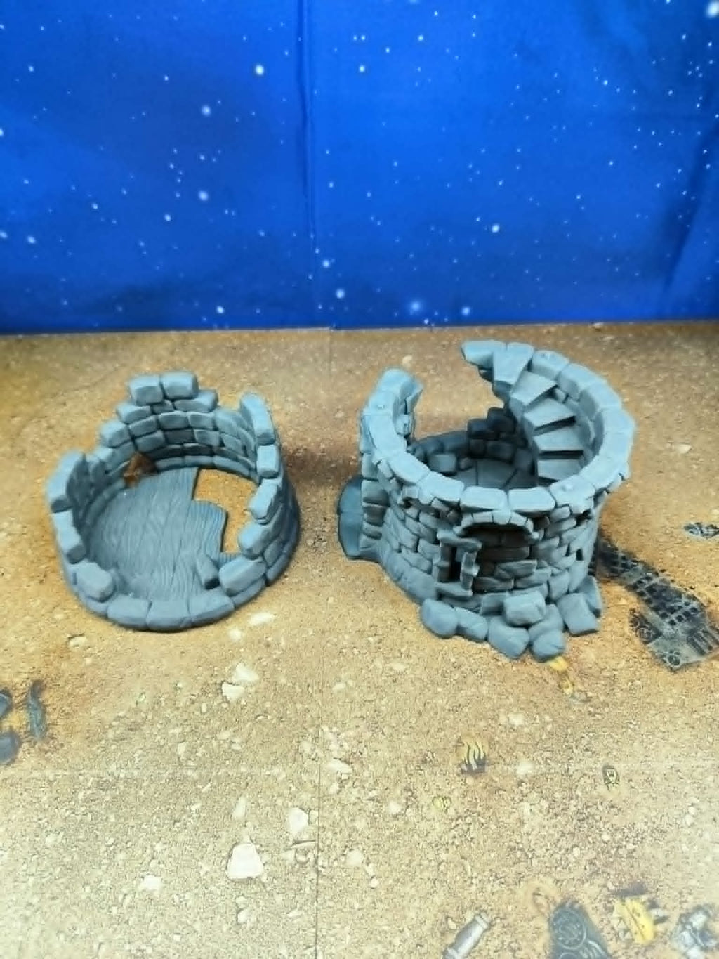 Old Castle : Tour de pierre en ruine pour wargame 1