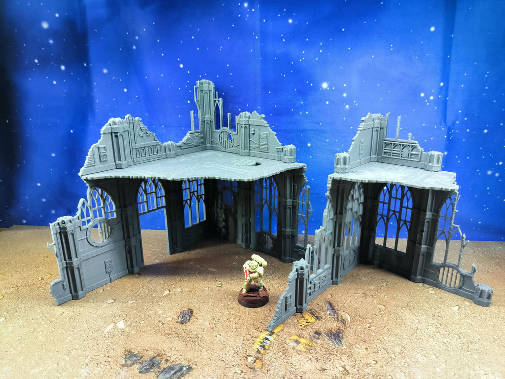 Templaris : Librairie gothique en ruine pour wargame
