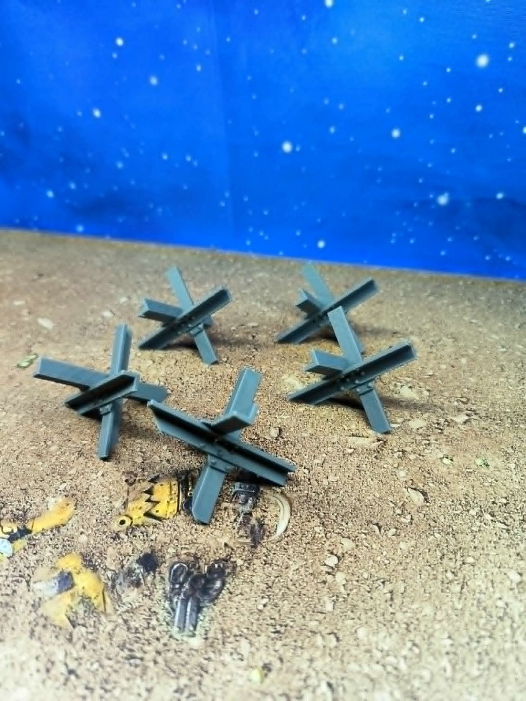 Fortress : Accessoires militaires hérissons tchèque pour wargame