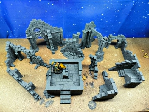 Ancient Ruins : Ruined Stone Wall Set for Wargame 1