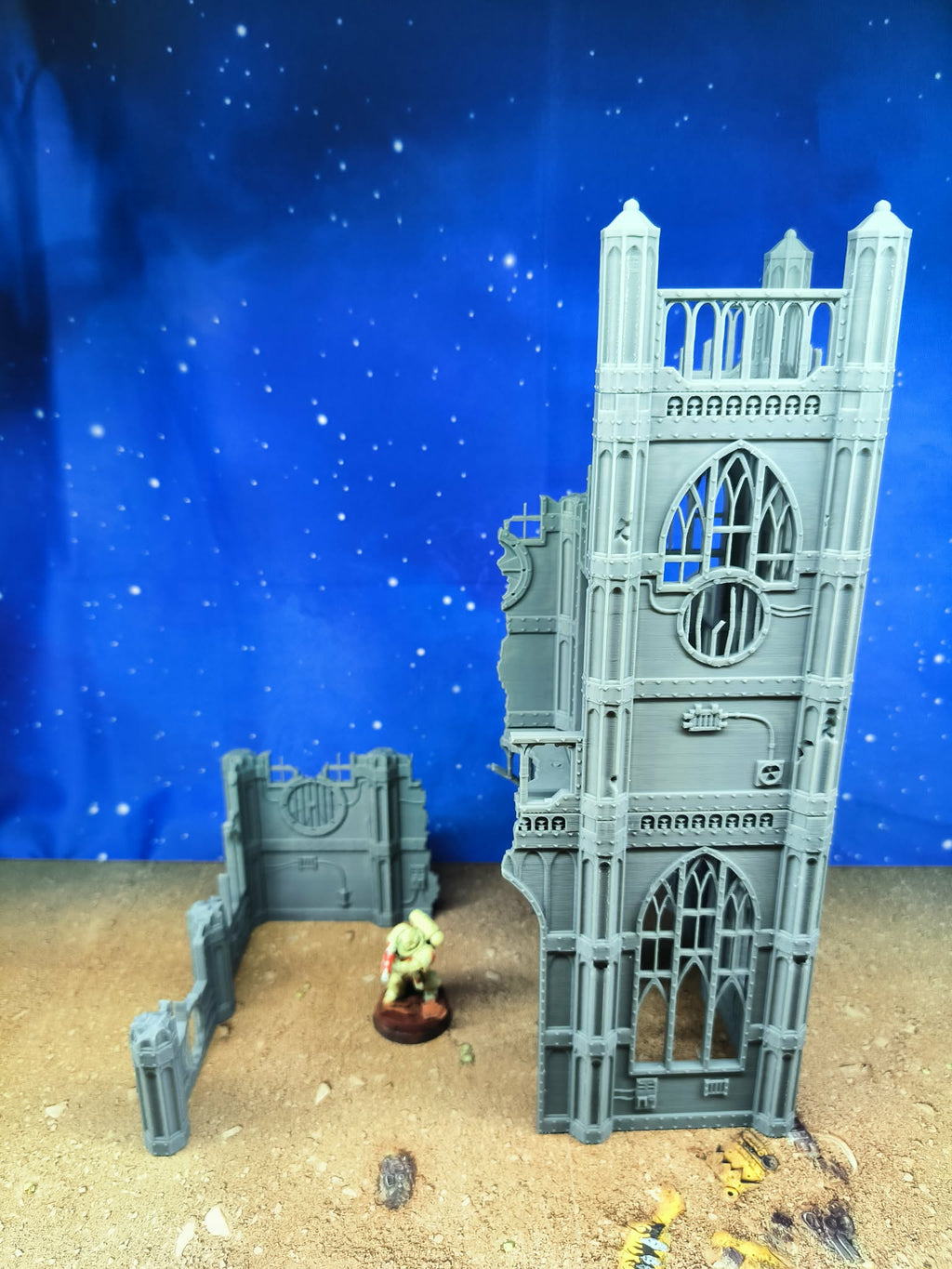 Templaris : Avant Est Cathédrale gothique en ruine pour wargame