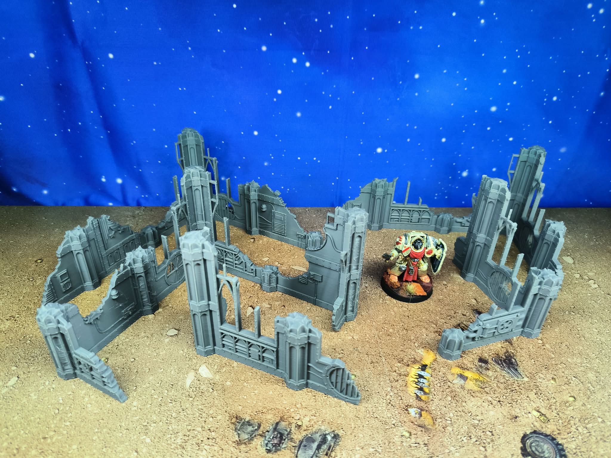 Templaris : Murs gothiques en ruine pour wargame 3