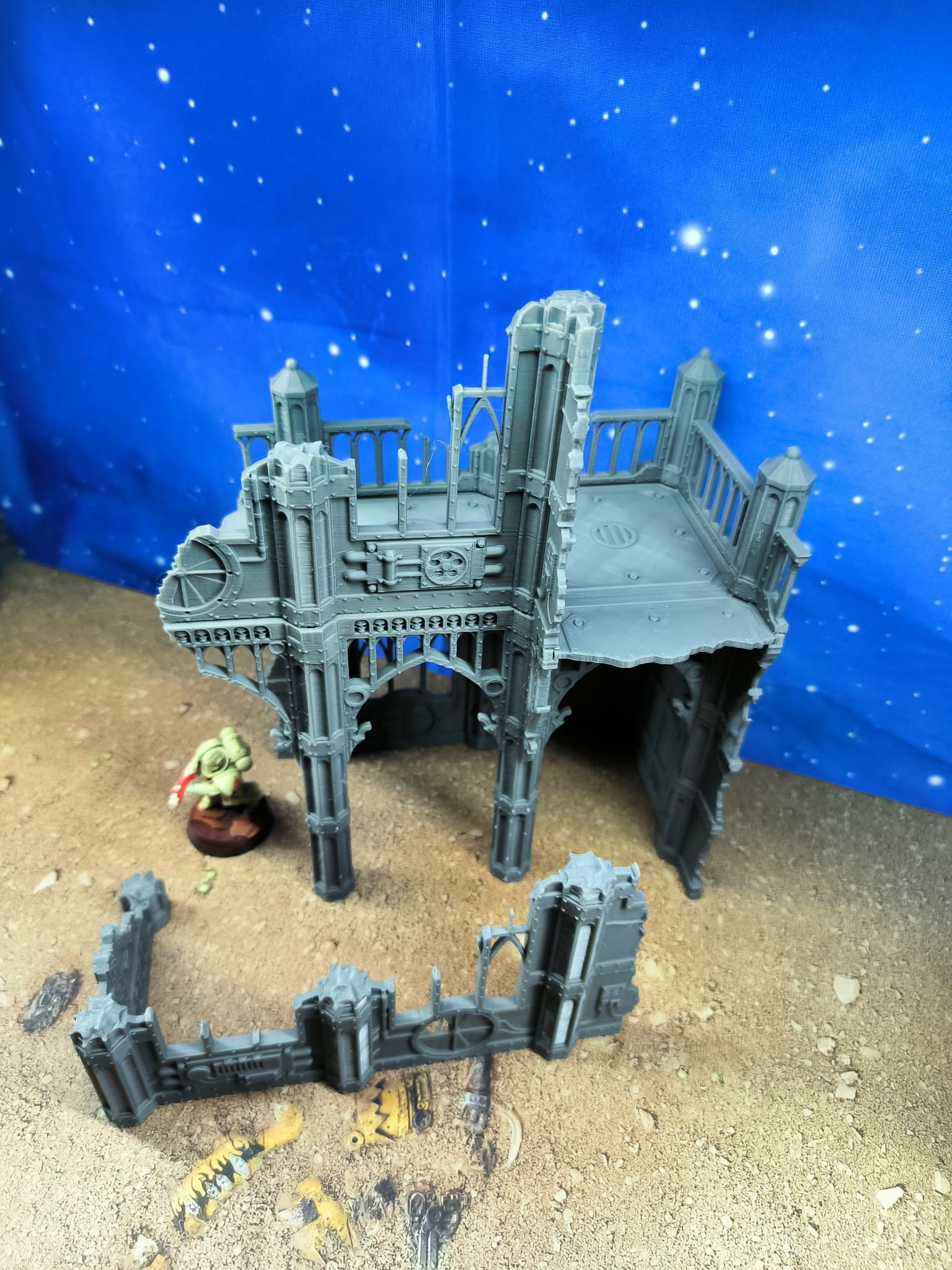Templaris : Arrière Ouest Cathédrale gothique en ruine pour wargame