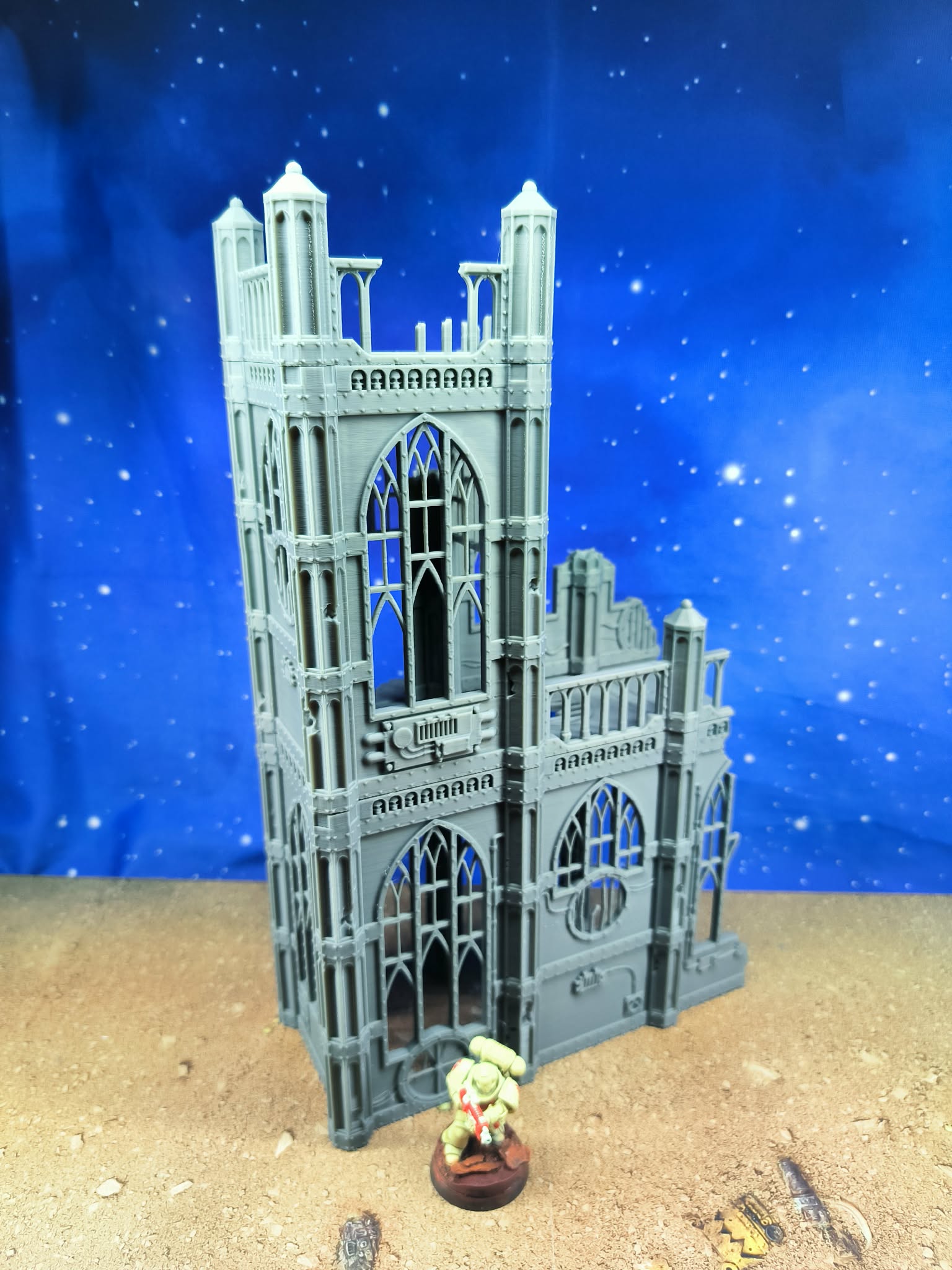 Templaris : Avant Est Cathédrale gothique en ruine pour wargame