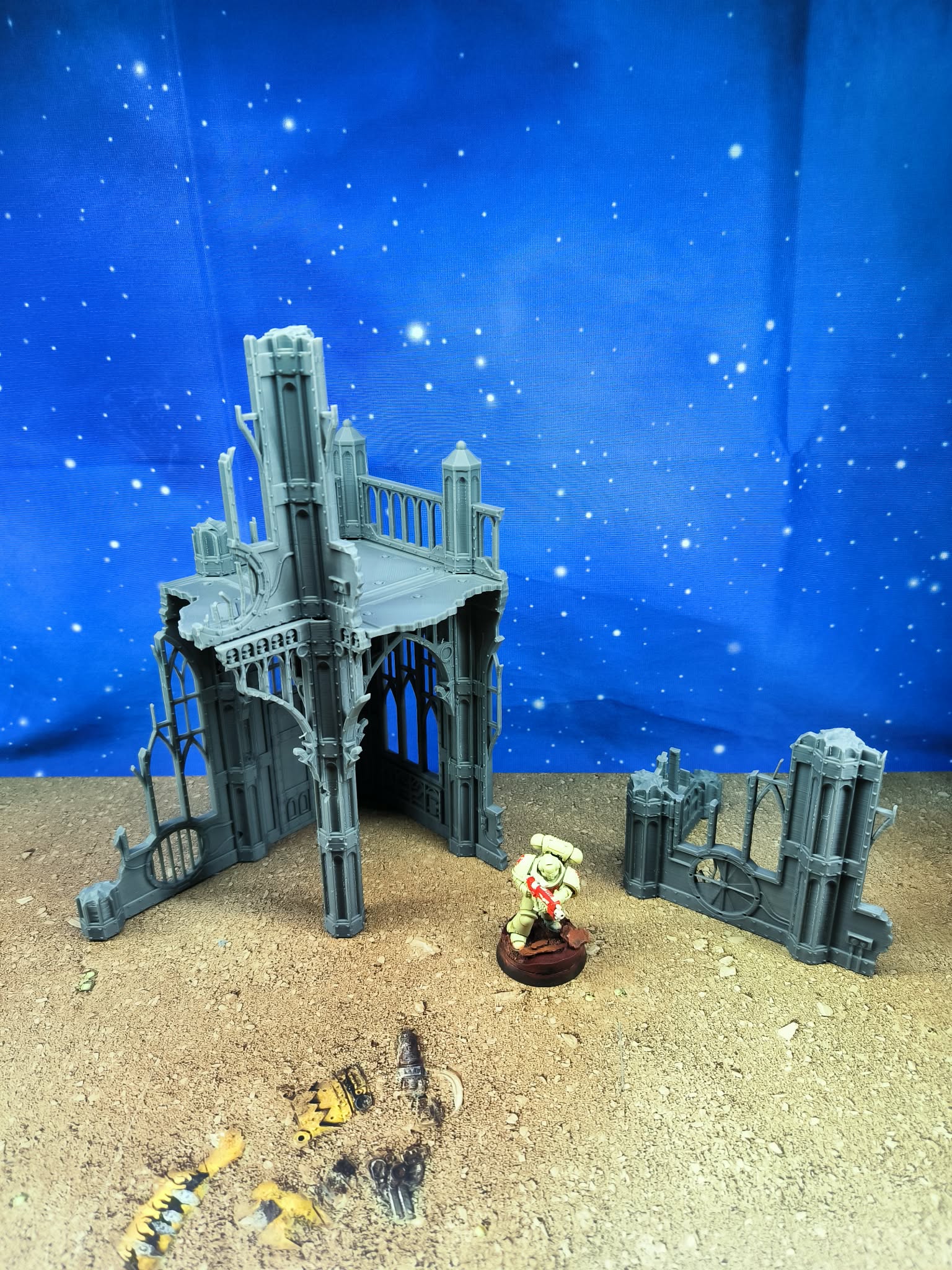 Templaris : Arrière Est Cathédrale gothique en ruine pour wargame