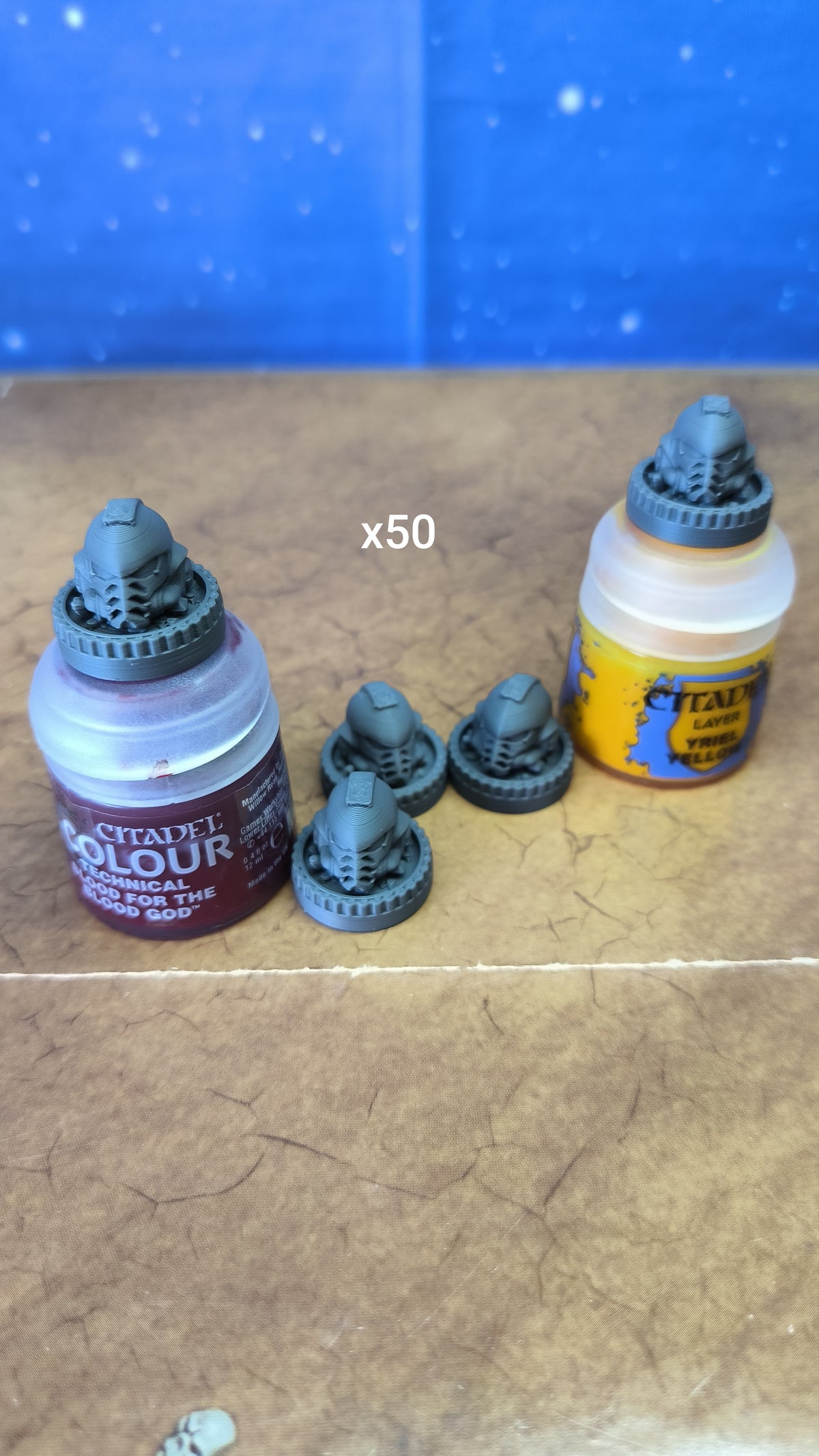 Toppers bouchons : 50 casques pour pots de peinture Citadel Warhammer