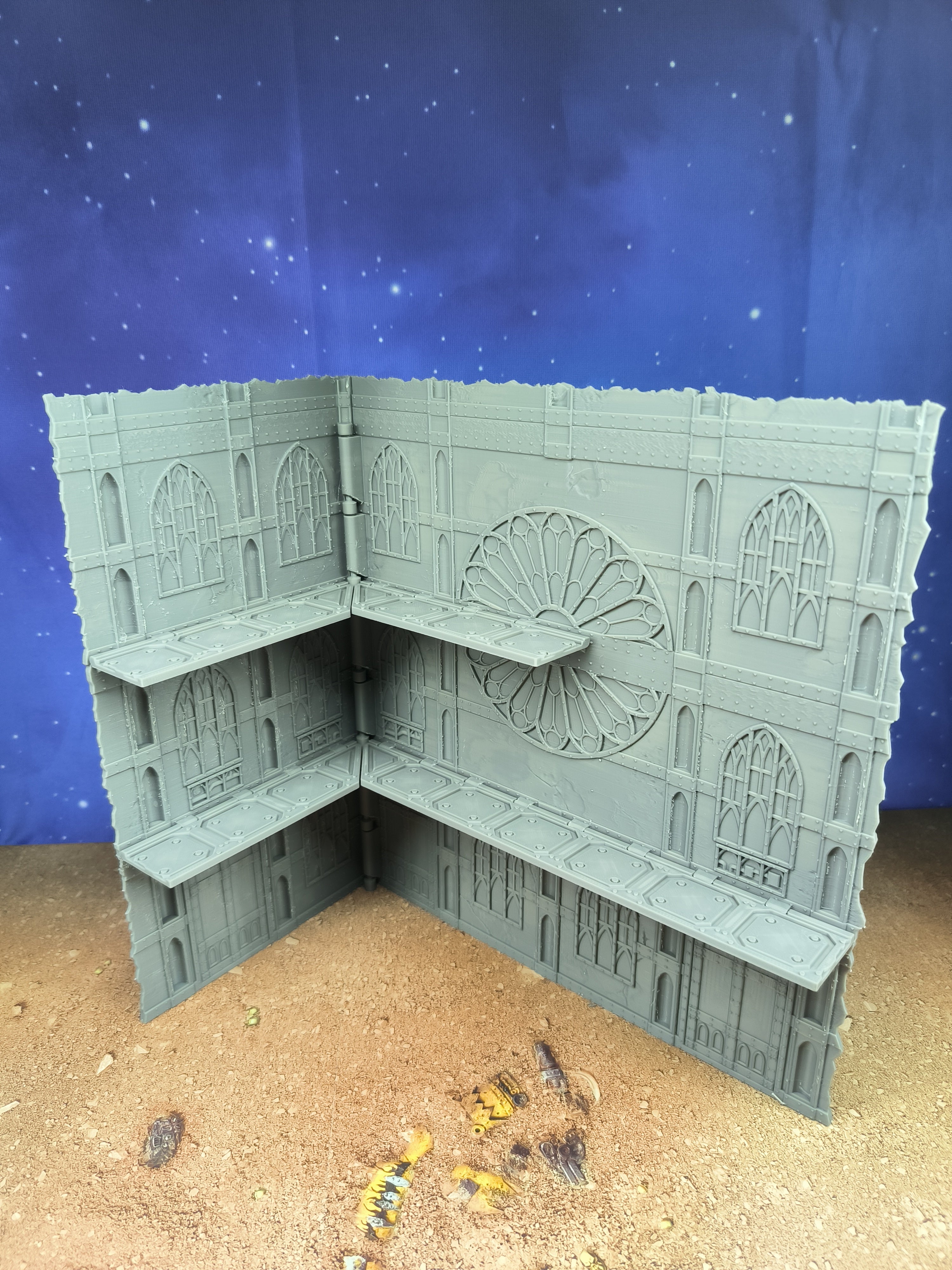 Gothic Foldable : set 2 décors gothiques pliants pour table de jeu wargame