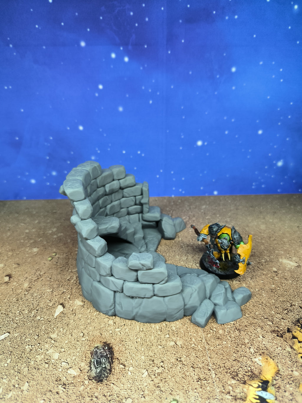 Old Castle : Tour de pierre en ruine pour wargame 2