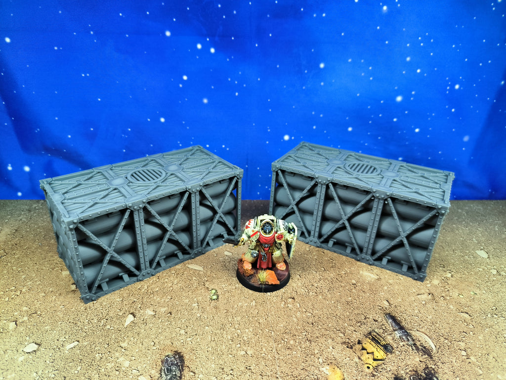 Indus Foldable : duo de containers industriel pour table de jeu wargame