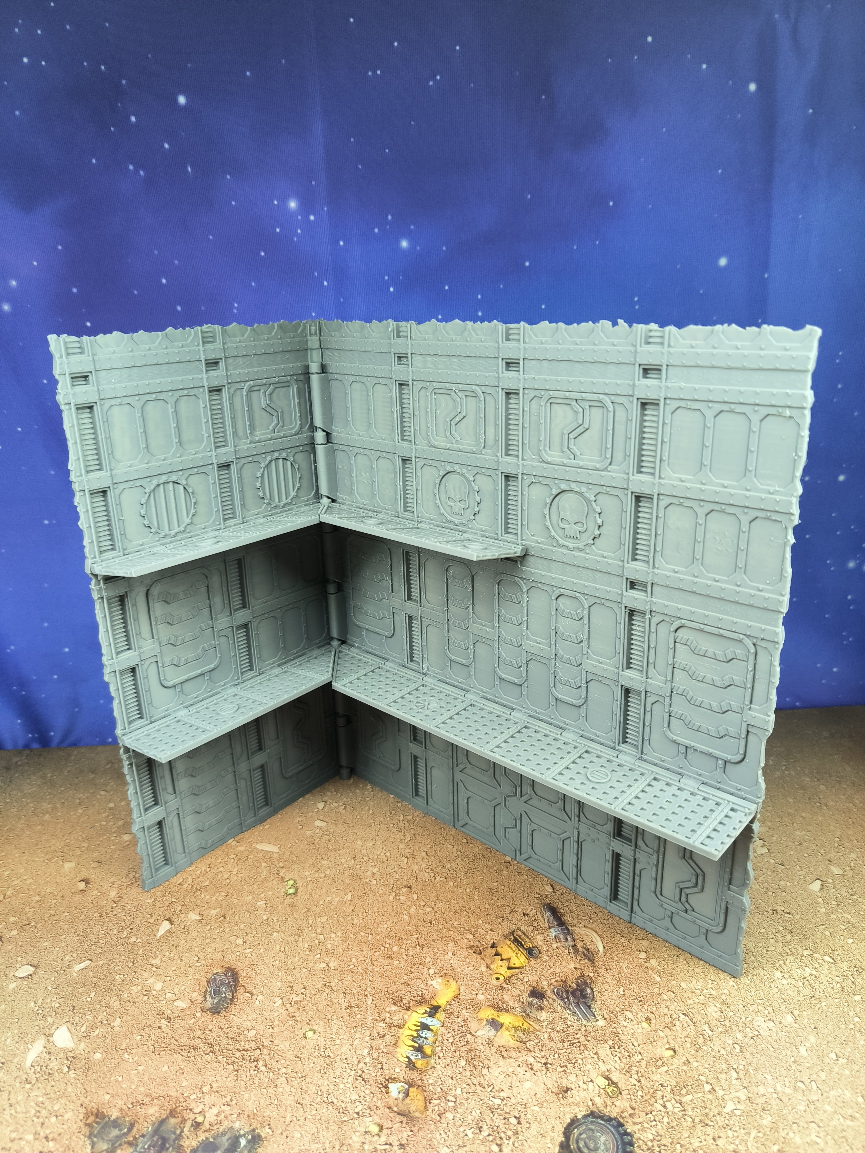 Indus Foldable : set 2 décors industriels pliants pour table de jeu wargame