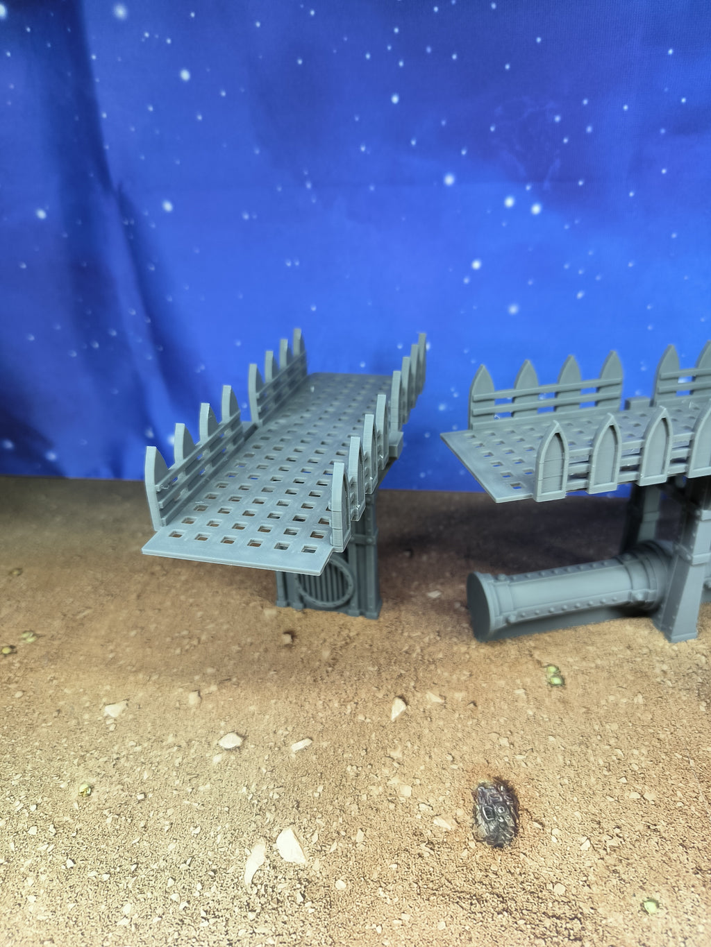 Forge city: Futuristic industrial gangway for wargame
