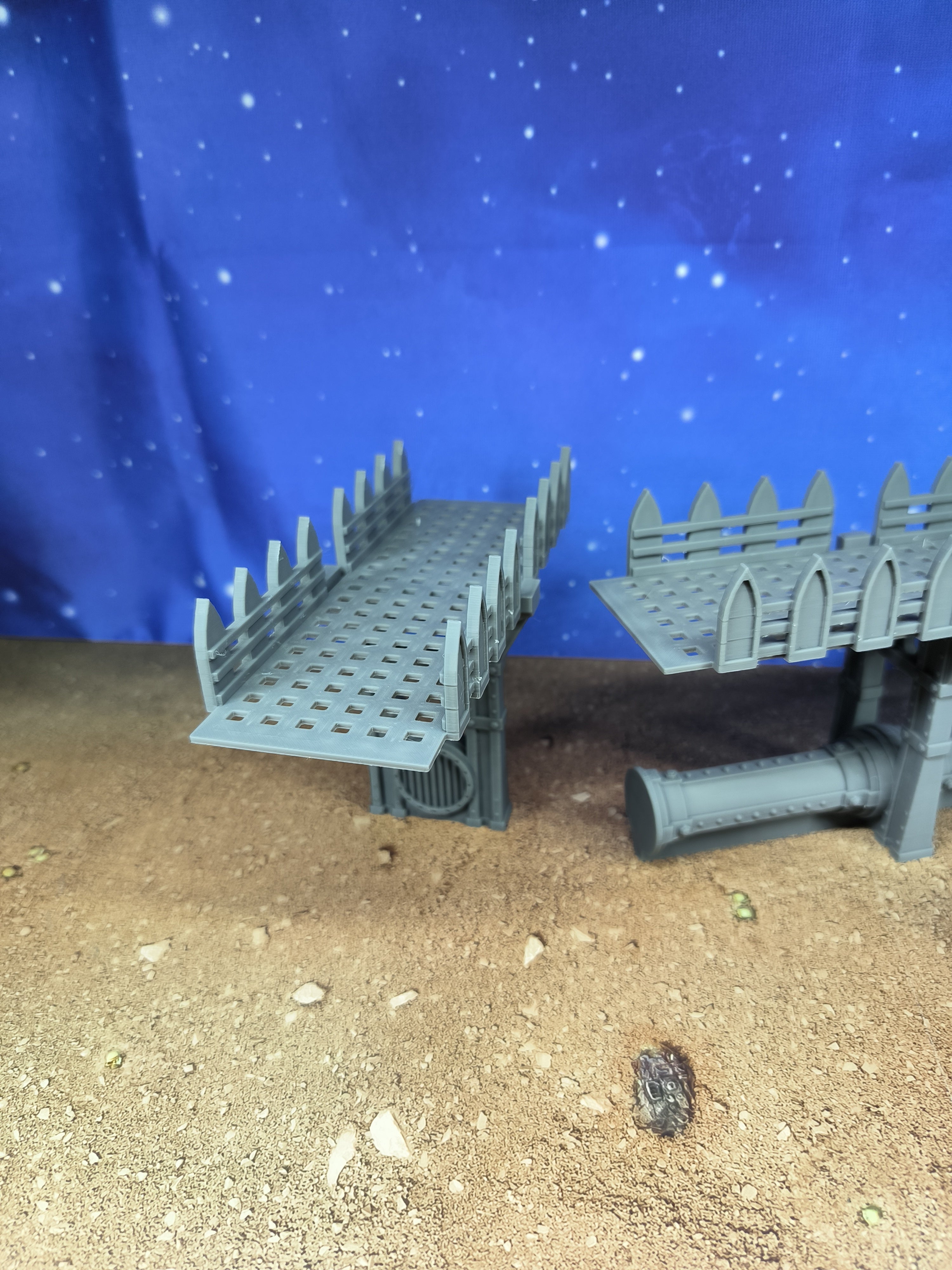 Forge city: Futuristic industrial gangway for wargame