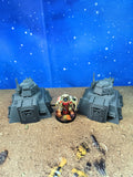 Chapter Outpost : 2 Tourelles défensives de campagne futuriste pour wargame