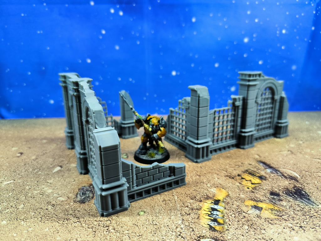 Ancient city: Ruined walls for wargame U