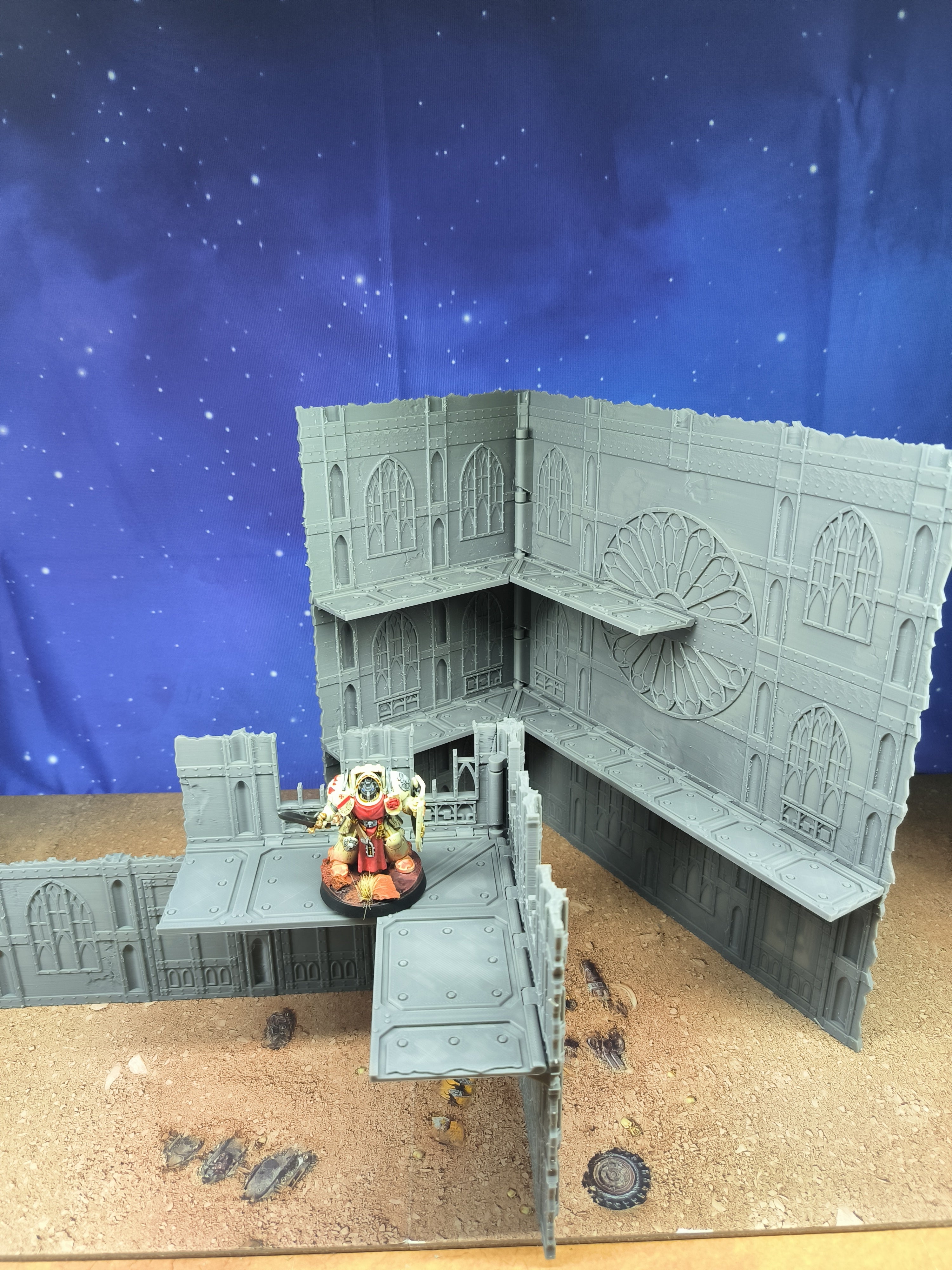 Gothic Foldable : set 2 décors gothiques pliants pour table de jeu wargame