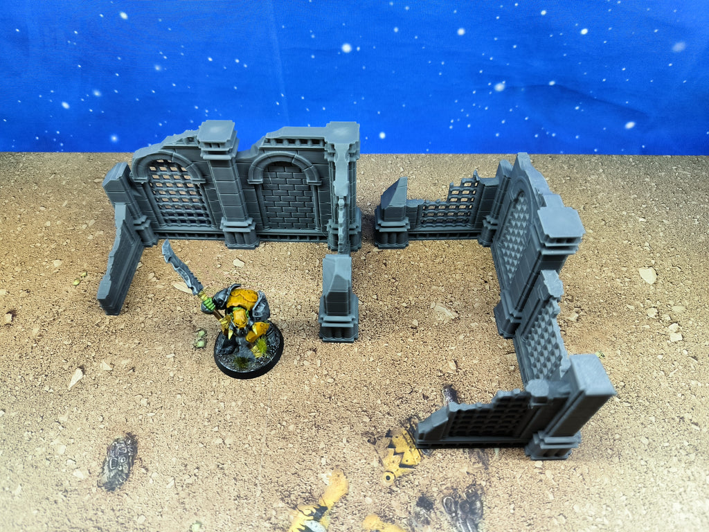 Ancient city: Ruined walls for wargame U