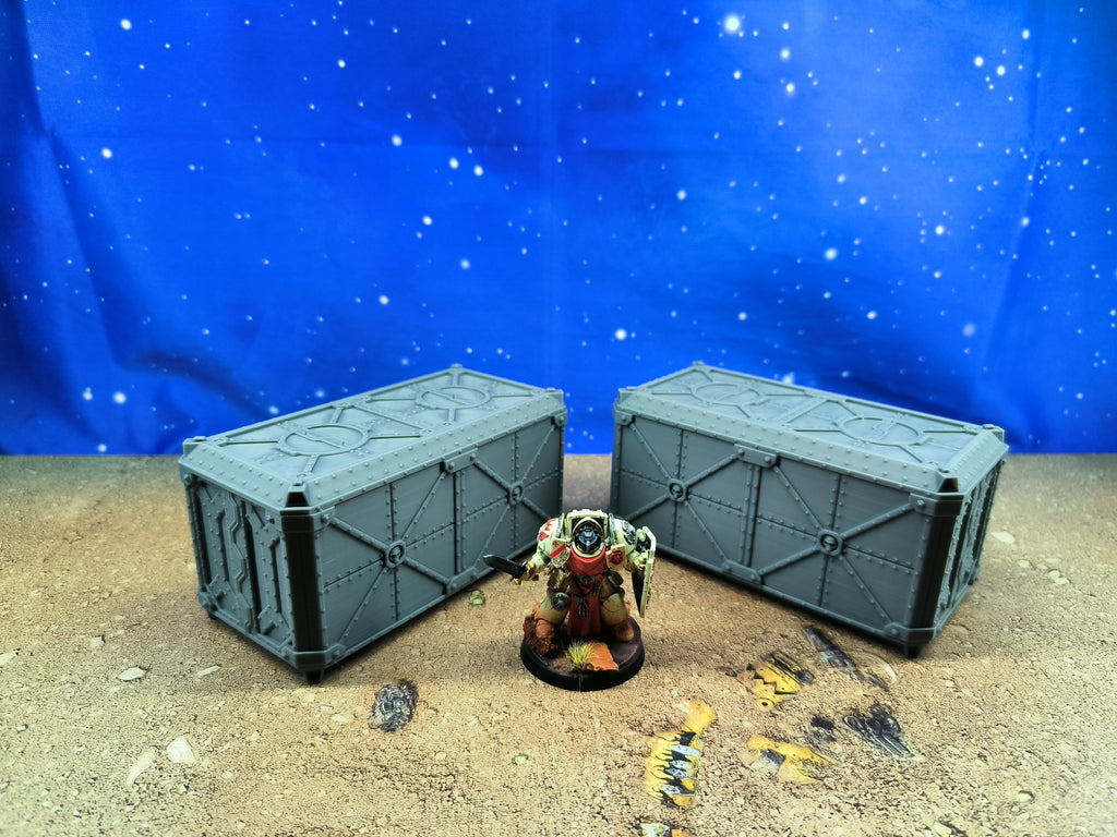 Armored Foldable : duo de containers militaires pour table de jeu wargame