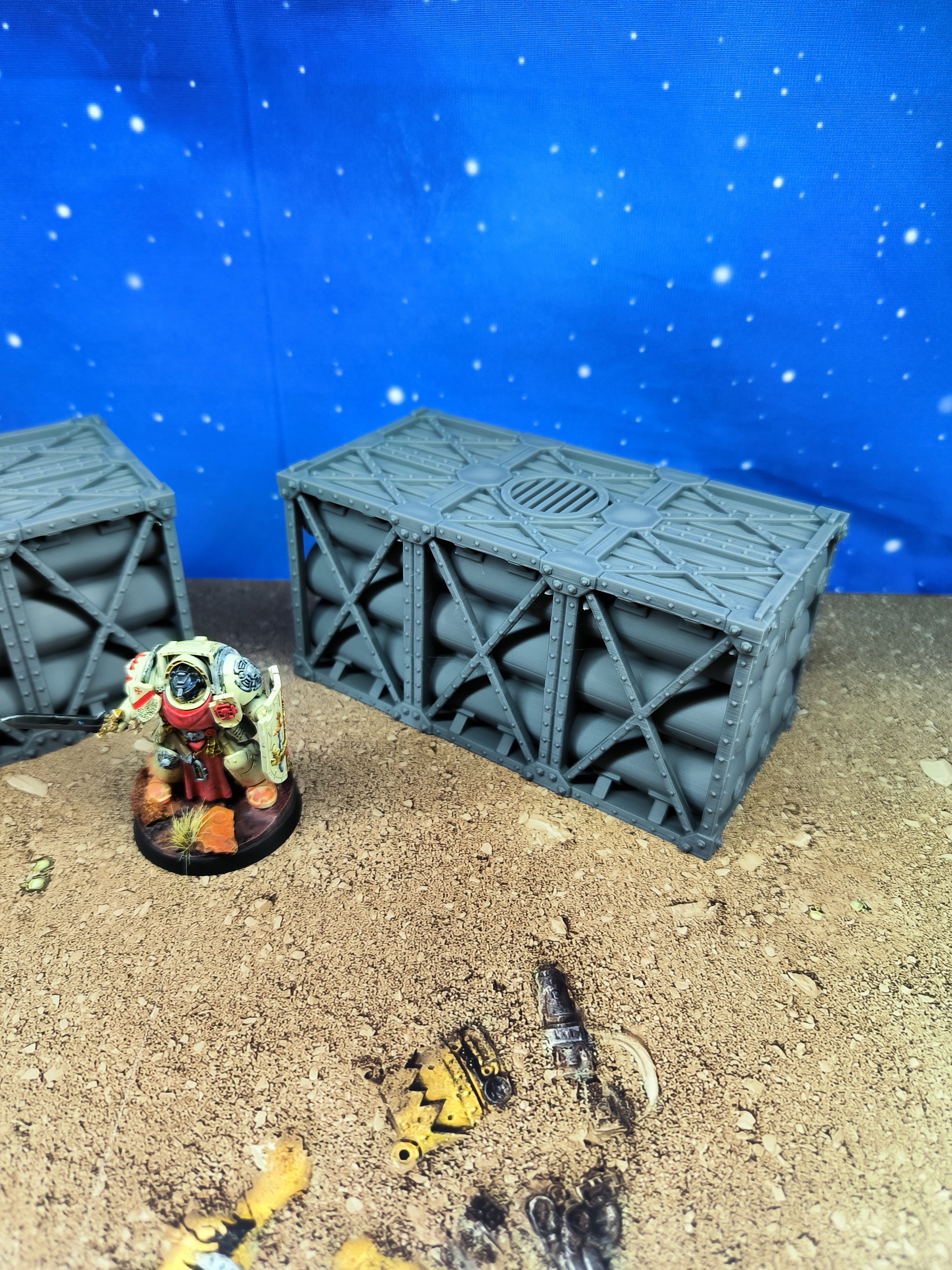 Indus Foldable : duo de containers industriel pour table de jeu wargame