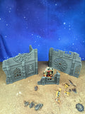 Gothic Foldable V11 : set 3 petits décors gothiques pliants en ruine pour table de jeu wargame