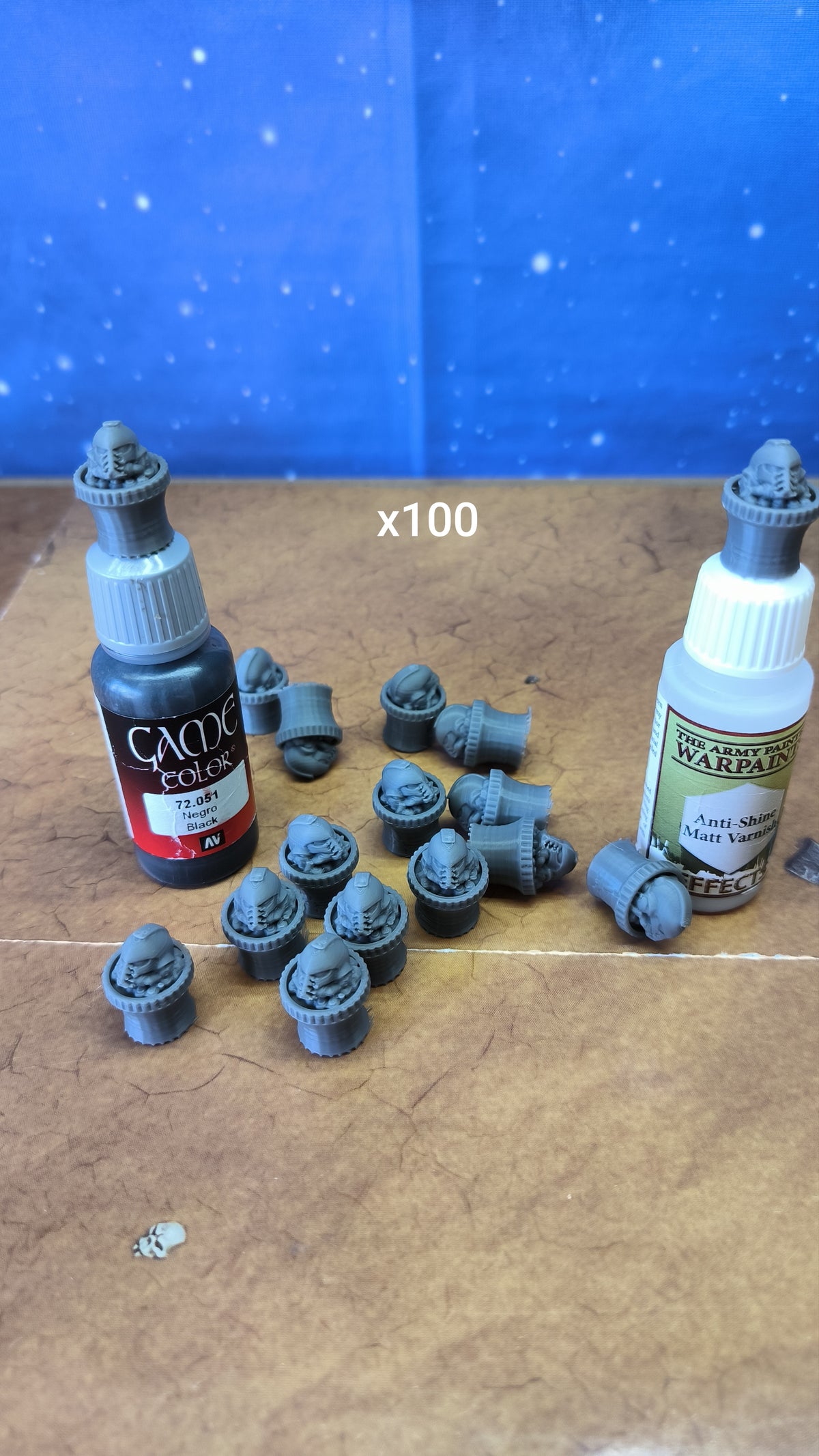 Toppers bouchons : 100 casques pour pots de peinture Vallejo / Army Painter
