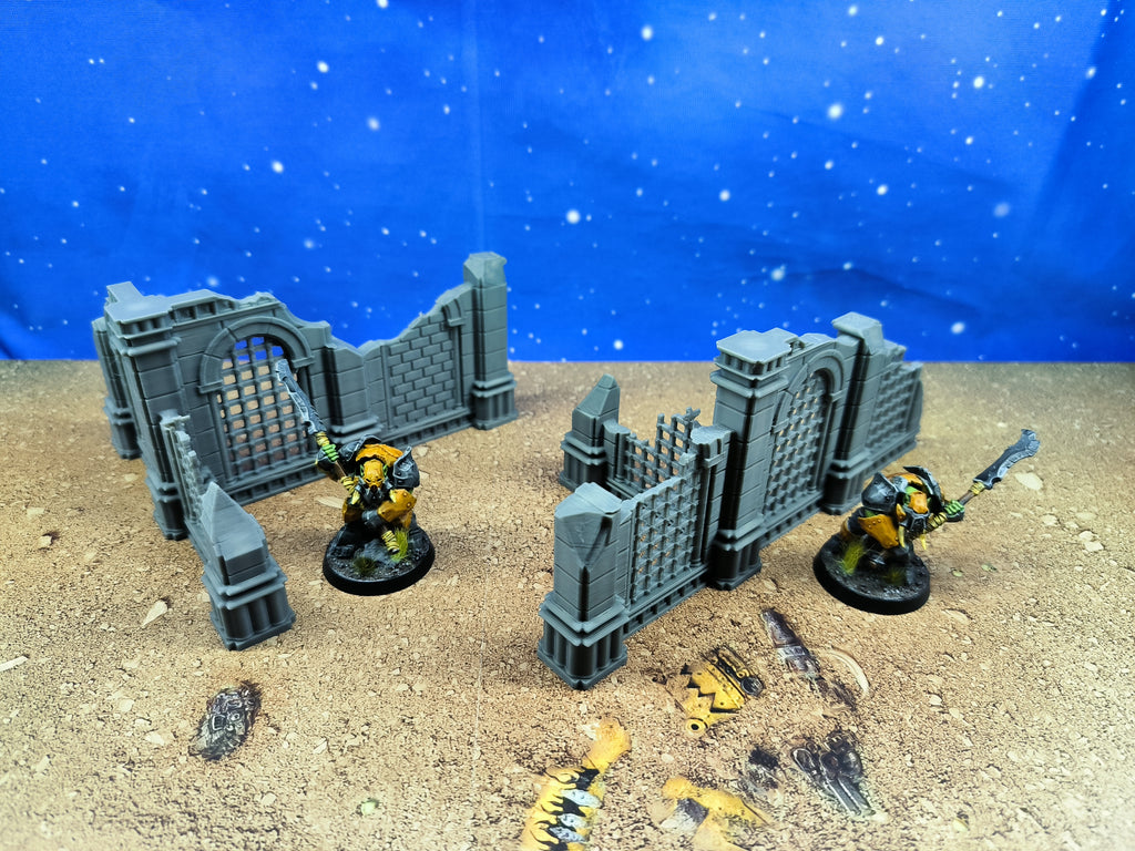 Antic city: Ruined walls for wargame T