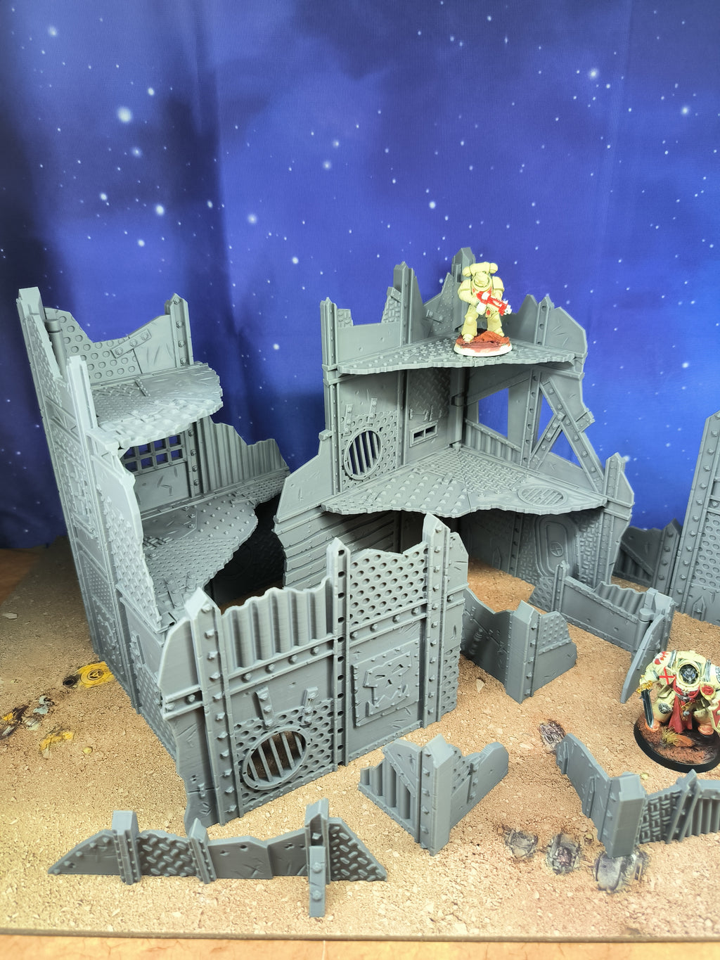 Green Skin Foldable V11 : set de décors Green Skin pliants en ruine pour table de jeu wargame