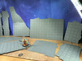 Zone terrains V11 : set 16 gabarits de décors pour table de jeu wargame W40K