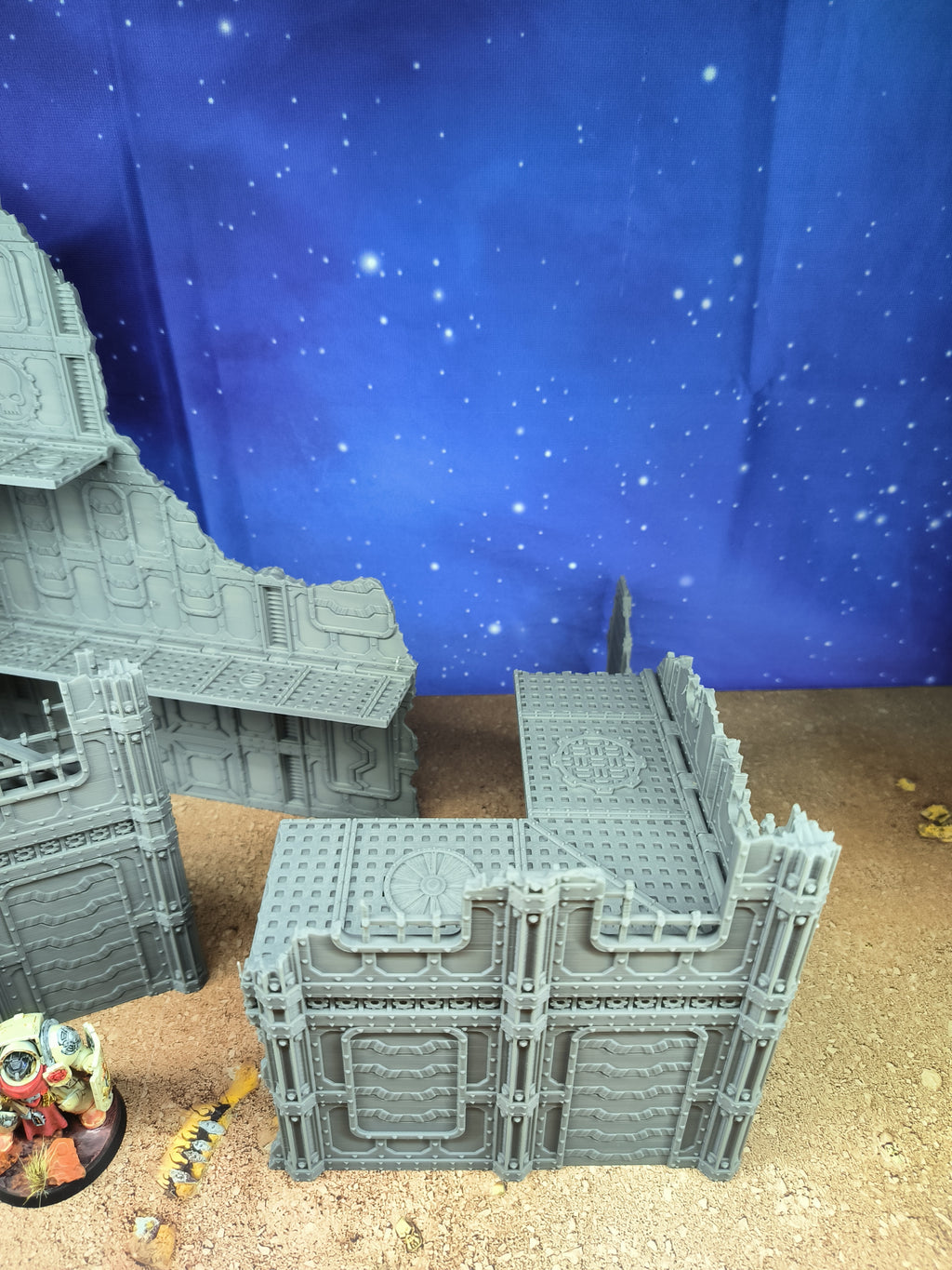 Indus Foldable : set 3 décors industriels pliants en ruine pour table de jeu wargame