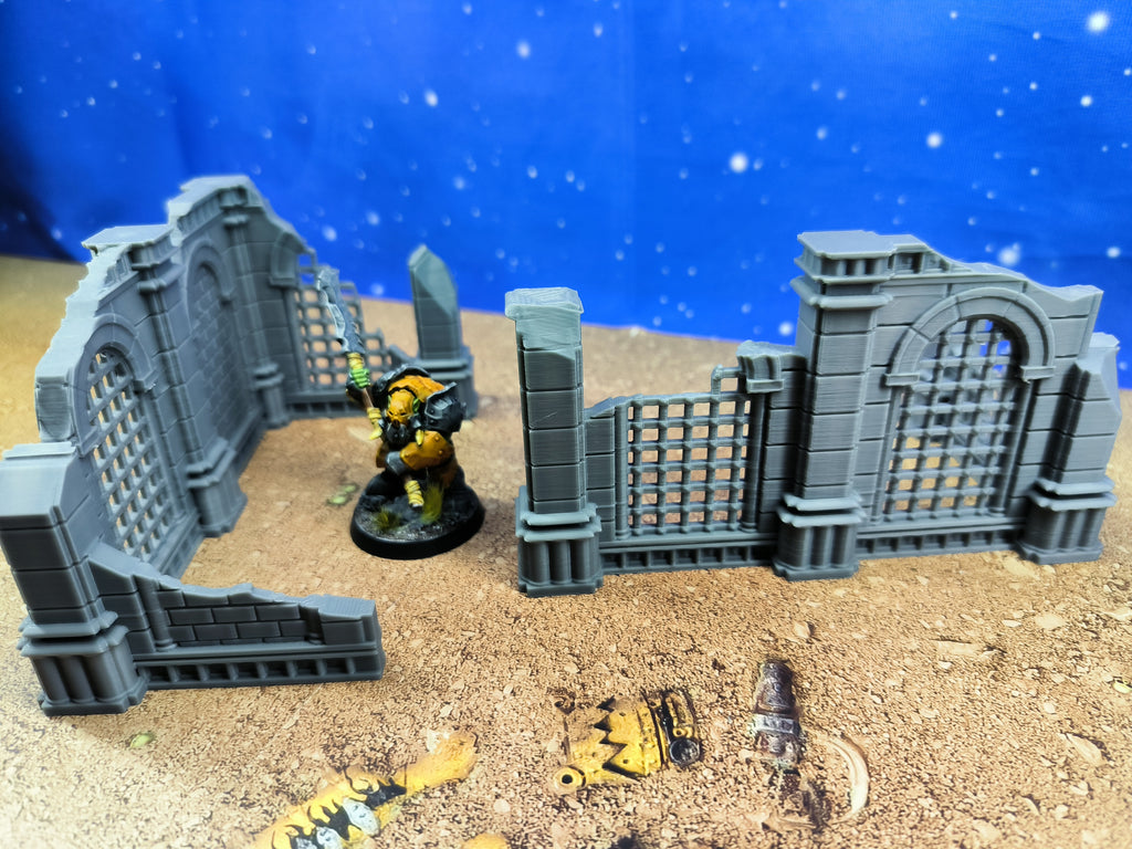 Ancient city: Ruined walls for wargame U