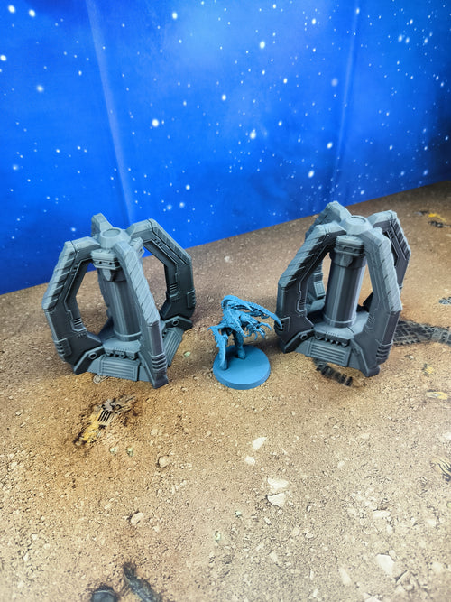Chapter Outpost : 2 Générateurs plasma de campagne futuriste pour wargame
