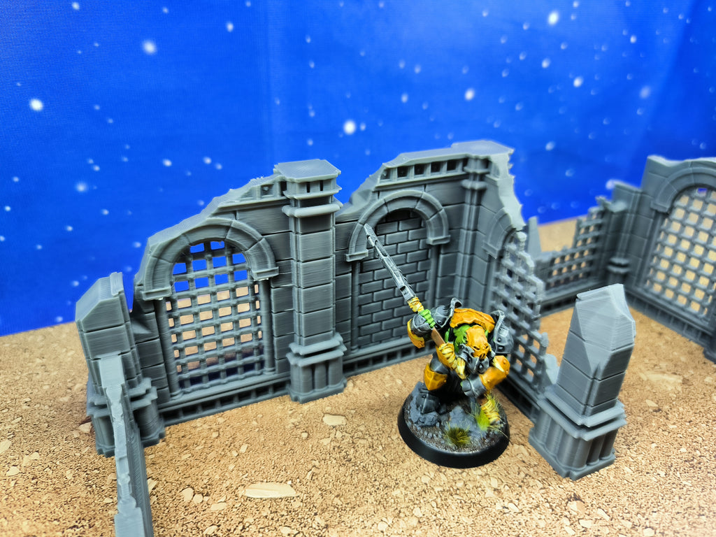 Ancient city: Ruined walls for wargame U