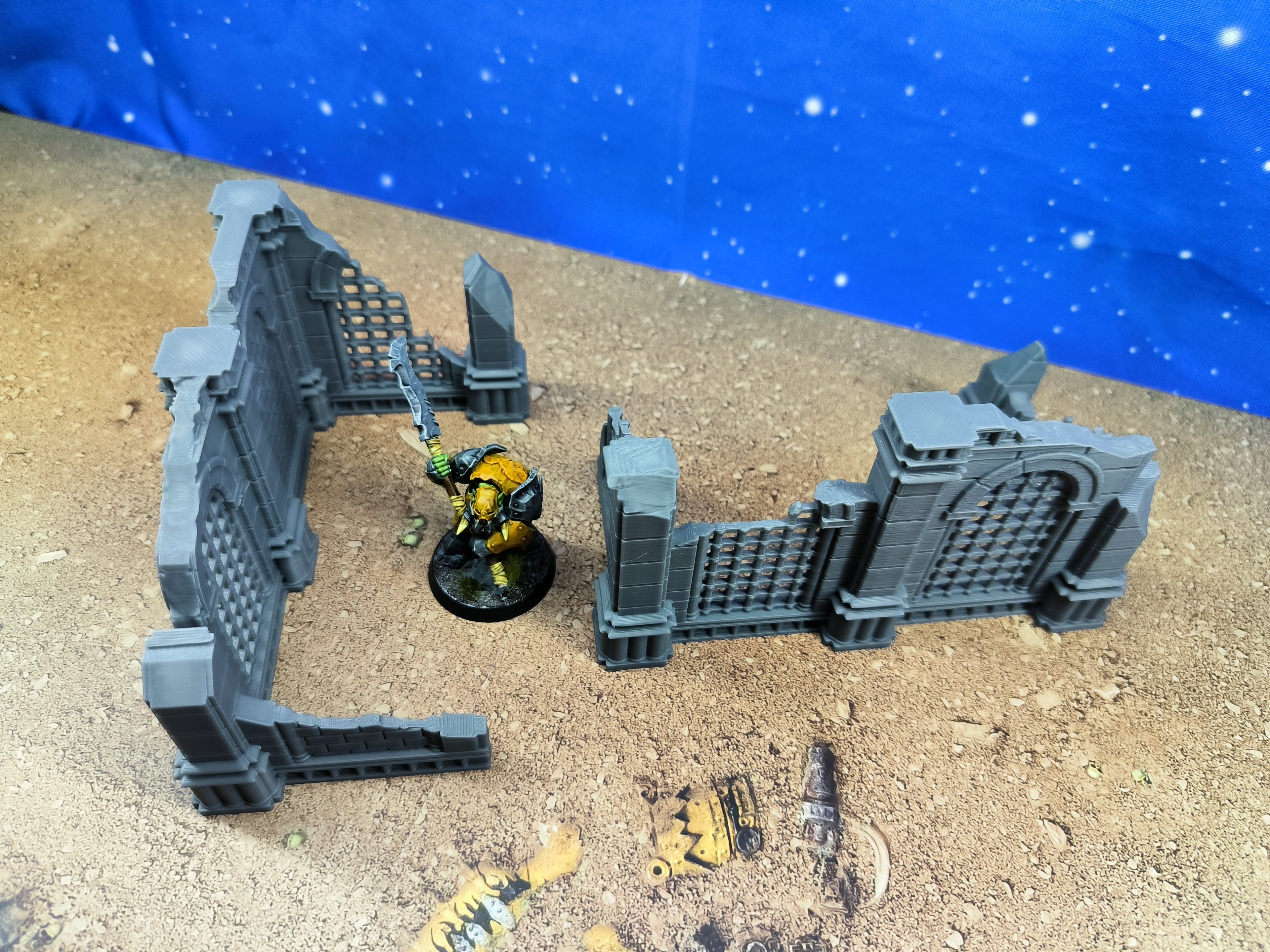 Ancient city: Ruined walls for wargame U